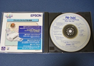 EPSON　エプソン　プリンタソフトウェア　CD-ROM　1枚　PM-760C　プリンタドライバ・ユーティリティ　アプリケーション・ソフトウェア　他