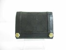 中古 グッチ GUCCI カードケース 名刺入れ GGキャンバス レザー 154165 黒 ブラック_画像1