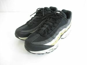 訳あり ナイキ NIKE スニーカー AIR MAX 95 25.0cm ブラック シルバー ゴールド レディース