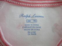 未使用 タグ付き ラルフローレン Ralph Lauren ロンパース カバーオール 6M 70cm ベビー 女の子_画像4