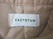 良品 ファクトタム FACTOTUM コート トレンチコート 44 ベージュ メンズ_画像3