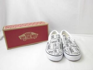 良品 バンズ VANS スリッポン 総柄 V98CF 27.0cm 白 ホワイト メンズ