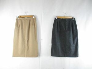 良品 マダムジョコンダ MADAM JOCONDE スカート ウール 膝丈 2点 69-96 レディース