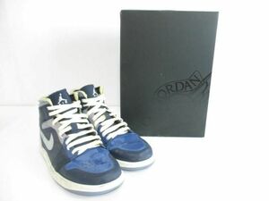 ナイキ NIKE スニーカー AIR JORDAN 1 MID SE CRAFT DR8868-400 28.5cm 紺 ネイビー メンズ