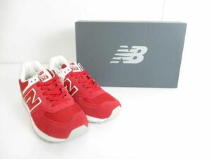 未使用 ニューバランス New Balance スニーカー タグ付き WL574WEC 24.5cm 赤 レッド レディース