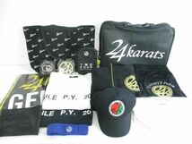 中古 24Karats ベロアジャージ上下 Tシャツ タオル トートバッグ キャップ等グッズセット M L_画像1