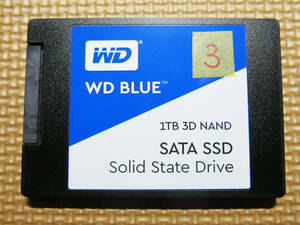 3★1TB★855回、7871時間★WDS100T2B0A★Western Digital★ウエスタンデジタル★2.5インチS-ATA★