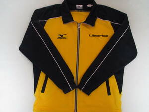 A 中古 Liberta リベルタ MIZUNO ミズノ サッカースクール 140cm トレーニングウェア ジャージ 上 ジャケット 黄色