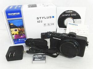 OLYMPUS STYLUS XZ-2 オリンパス スタイラス デジタルカメラ コンデジ 充電器 箱付 簡易動作のみ確認 現状品 ★2633