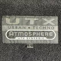 90s UTX ATMOSPHERE PVC×フリース デザイン ジャケット L ブラック 黒 テック ポリビニール ラバー ブルゾン 80s 00s オールド ビンテージ_画像5