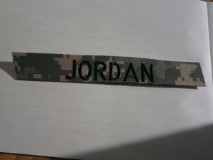 米軍実物ネームテープ　ACU　未使用　jordan