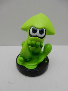 61/Q483★amiibo アミーボ スプラトゥーンシリーズ 【イカ グリーン】★アミーボ本体 単品★動作確認済/初期化済 中古品