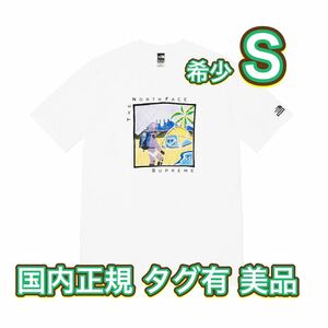 美品 Supreme The North Face Sketch S/S Top ノースフェイス Tee 白 国内正規 タグ有り