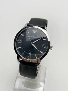 T820 EMPORIO ARMANI エンポリオアルマーニ クォーツ 腕時計 ブラックAR-11210 稼働