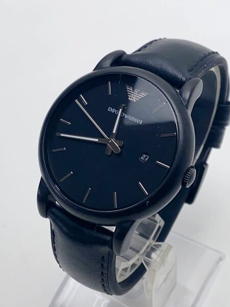 T841 EMPORIO ARMANI エンポリオアルマーニ AR-112103 腕時計 黒文字盤 稼働品