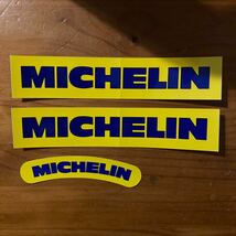 ☆ラスト！現品のみ!レア　希少！当時物【即決】正規品 MICHELIN ミシュラン　ステッカー 3枚セット19.8cm×4cm 、Rタイプ 正規品 送料無料_画像1