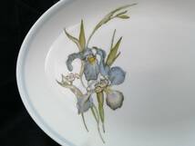 36X26CM 壺印 良品◇自宅保管 ウェッジウッド IRIS オーバル プレート WEDGWOOD スージークーパー デザイン アイリス 旧刻印_画像2