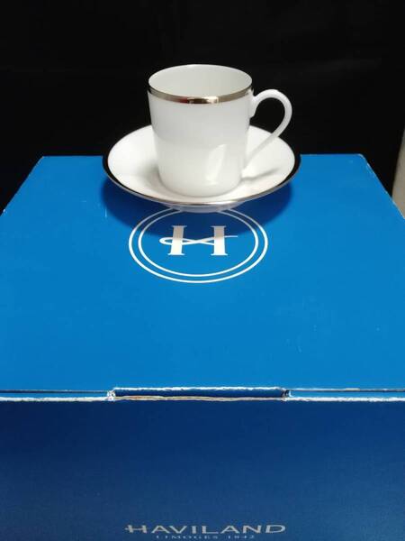 新品未使用◆自宅保管 アビランド orsay platine デミタス カップ&ソーサー リモージュ haviland ※追加出品予定あり
