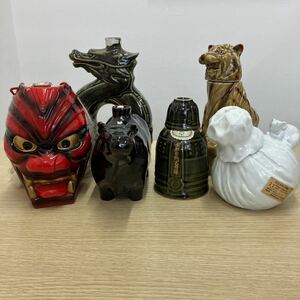 【空き瓶】空瓶　おまとめ6点♪焼酎　ウィスキーボトル 干支 サントリー 雑貨　置物