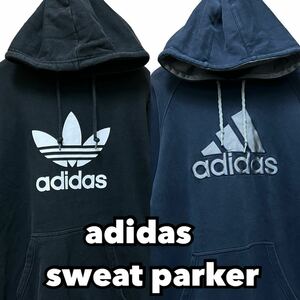 USA古着卸 洗濯済 adidas sweat parker 2着 セット アディダス スウェット パーカー 1円スタート 卸売り アメリカ古着 plywood91