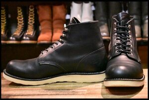 【10D 良品 11年】レッドウィング 8165 アイリッシュセッター 黒 ブラッククローム プレーントゥ 編み上げ ブーツ redwing HOPESMORE