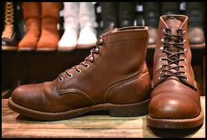 【8.5D 良品 15年】レッドウィング 8111 アイアンレン 茶 アンバー ハーネス キャップトゥ レースアップ ブーツ redwing HOPESMORE