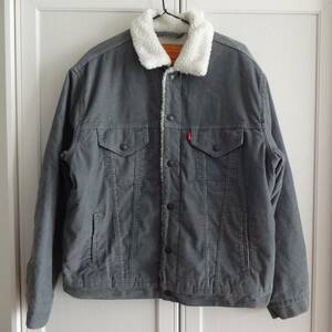 levi's 内ボア コーデュロイジャケット VINTAGE FIT 灰 M■リーバイス ヴィンテージ フィット グレー■ジージャン型ブルゾン アメカジ 古着