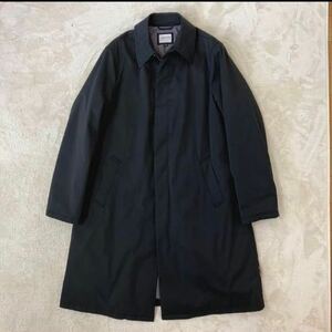 ●美品『大人の高級感』ARMANI COLLEZIONI アルマーニコレツォーニ 中綿入 ステンカラーコート/ブラック/サイズ48/メンズ