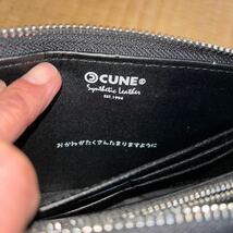 美品 CUNE うさぎ レザー 長財布 黒 レア 革 ウォレット キューン ウサギ_画像8