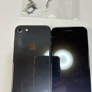 iPhone 8 バックパネルフロントパネル セット ブラック 液晶傷ありの画像2