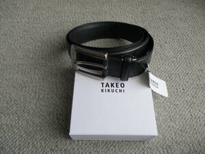 新品　タケオキクチ（TAKEO KIKUCHI）　ベルト　黒　牛革　新品