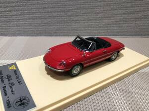 メイクアップ 1/43 アルファロメオ 1600 スパイダー デュエット 1966 An Open タイプ レッド LSJ 011/A MAKE UP AlfaRomeo Spider RED