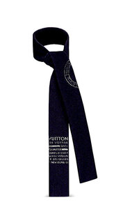 { новый товар } LOUIS VUITTON Louis Vuitton тонкий шарф * трусы dump s темно-синий Marie nMP1807. 