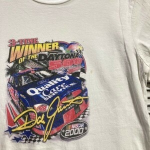 1スタ 白 Tシャツ NASCAR ナスカー レーシング カーレース 半袖 90s 00s VMQ ビンテージ アメリカ 古着 ベール 卸 仕入れ