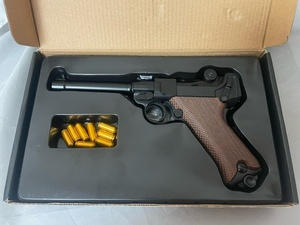 ルガー P08 レーザーガン 排莢式 トイガン モデルガン ハンドガン風おもちゃ銃 レーザー銃