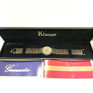 腕時計 Klaeuse 22K GOLD PLATED ダイヤモンド ELGIN 装飾 ゴールド クロイゼ　k2312201