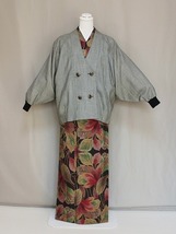 着物ブルゾン G1229-01 送料無料 日本製 着物用コート 和洋兼用ウ－ルコ－ト 袖口メリヤス編み_画像5