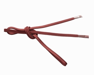 正絹三分紐 J2215-09 送料無料　正絹三分紐帯じめ　三分紐の帯止 赤茶色の三分紐　帯〆金具用