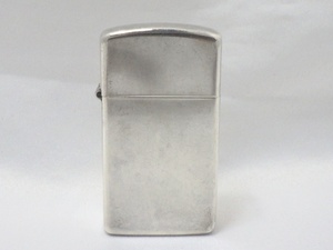 B23-2841 ZIPPO ジッポー STERLING SILVER /1991 SLIM スターリング シルバー 1991年製 スリム 幅約3cm 火花未確認