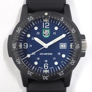 Ｂ23-2960【美麗品】LUMINOX ルミノックス シリーズ2000 X2.2003 メンズ腕時計 クォーツ カーボン ラバーベルト ネイビー文字盤 内外箱付き