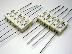 ★☆（管RG009） MICRON セメント抵抗 3W 40Ω 10本セット / NOS Wirewound Resistors 10pcs☆★