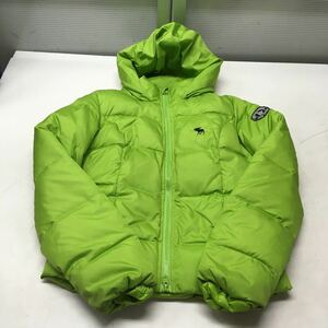 送料無料★Abercrombie&Fitch★ダウン80% ダウンジャケット　ダウンコート★レディースLサイズ★黄緑#51127skake