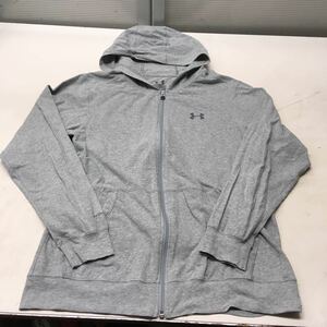 送料無料★UNDER ARMOUR アンダーアーマー★ジップアップパーカー　フルジップパーカー★LG★グレー#51221sbj