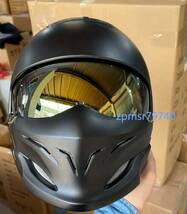 新品フルフェイスヘルメット　スコーピオン風ヘルメット　ジェットヘルメット　ハーレーヘルメット　M～XXLサイズ　マット黒　多機能　変身_画像2