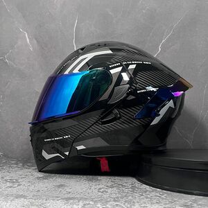 格安　バイク　オンロード　フルフェイスヘルメット　ダブルシールド　　インナー丸洗い可能　 　M～XXLサイズ選択可　Lサイズ