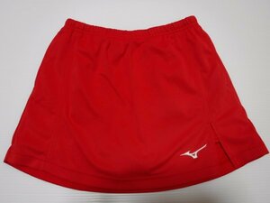 MIZUNOミズノ★インナーパンツ付き★レッド赤スコート★L