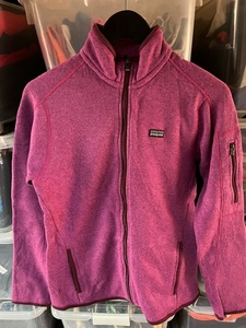 F-20★USA古着★レディース★Patagonia フリース パープル×あずき色 M　