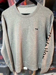 SW-114★USA古着 Keith Haring　キース・へリング シンプル 刺 スエット グレー Lくらい