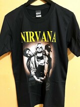 BT-10-L★新品未使用!!デッドストック★NIRVANA ニルヴァーナ Tシャツ against★バンドTシャツ 黒 L★送料無料!!★_画像2