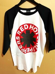 BT-12-L★新品未使用!!デッドストック★RED HOT CHILI PEPPERS レッチリ★バンド ラグランTシャツ 黒×白 L ★送料無料!!★